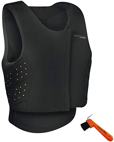 Komperdell Sicherheitsweste FRONTZIPP Regular FIT schwarz M + Hufkratzer Reiterladen24