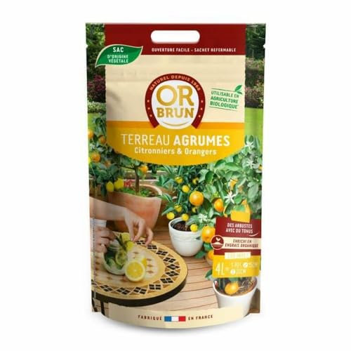 OR BRUN Terreau Agrumes 4L Améliore La Croissance Et La Fructification OBRTCDAGR4