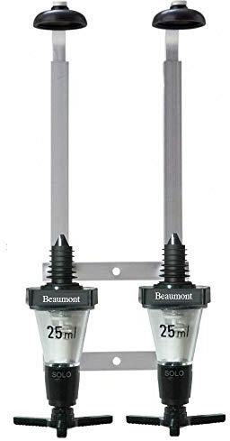 2x(70cl/1L) Bottle racks w/x2 25ml Optic,Boxed Wall Mounted Bracket Rack,Bar Equipment Home, Garden Commercial Chefline Ltd
