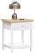 Vida Designs Arlington 1 Drawer Side Table Living Room End Sofa Coffee Laptop Tea Table (White)