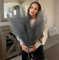 VOULUX Extra Large Tall Grey Fake Faux Artificial Pampas Grass Large Fluffy x3 115cm Stems x18 Decorative Artificial Flora Feathers For Floor Vases Tall Grey Plant Flowers Long Pampas Grass