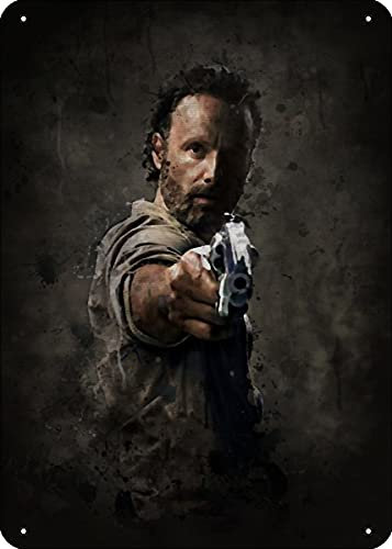 Mlilizart Rick Grimes Walking Dead The Walking Dead Poster Metall Blechschild 20,3 x 30,5 cm Funny Man Cave Cool Wall Decor
