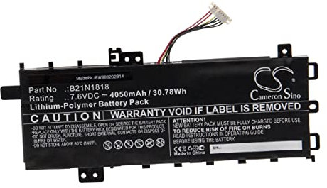 vhbw Akku kompatibel mit Asus VivoBook 17 D712DA-AU017T, D712DA-AU022T, D712DA-AU071 Notebook (4050mAh, 7,6V, Li-Polymer)