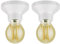 ledscom.de 2 Stück LED Deckenleuchte Elektra Porzellan, inkl. LED gold max. 778lm, 3-Stufen dimmen, extra-warmweiß
