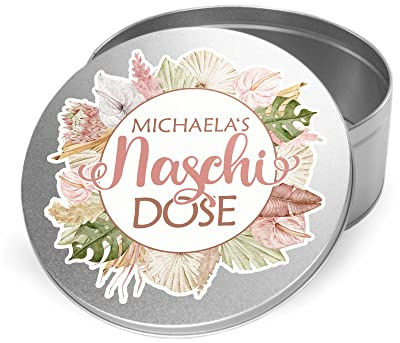 GRAZDesign Keksdose personalisiert mit Namen, Geschenkdose Rund - Personalisiertes Geschenk - Geschenkidee - Vorratsdose - Plätzchendose - Metalldose (Naschi-Dose)