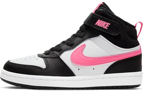Nike Court Borough Mid 2 (PS), Sneaker, Black/Sunset Pulse/White, 35 EU