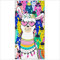 Violetpos Badetuch Bunte Cartoon Lama Alpaka 70 cm x 140 cm Strandtuch