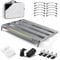 Vangoa PedalBoard mit Eingebautem Netzteil,Aluminiumlegierung einteilig gebogene tragbare faltbare powered Guitar Pedal Board mit Premium-Rucksack, Medium, 45.72 * 34.29cm, 1.54kg, grau
