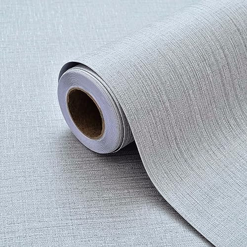 BPILOT Tapete Selbstklebende Vliestapete Aus Aluminiumfolie Selbstklebend Für Zuhause Schlafzimmer Tv-Hintergrund Wandtuch Mustertapete Hellgrau