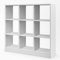 COSTWAY Bücherregal mit 9 Fächern, Raumteiler Regal, Würfelregal weiß, Standregal, Aufbewahrungsregal für Wohnzimmer, Schlafzimmer, 107,5 x 33 x 107,5 cm