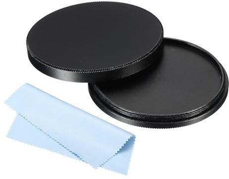 PATIKIL 52mm Lens Cap, Camera Lens Cap Cover Universal Lens Filter Stack Cap Front Metal Protective Case Cover with Cleaning Cloth for Photography Camera Filter
