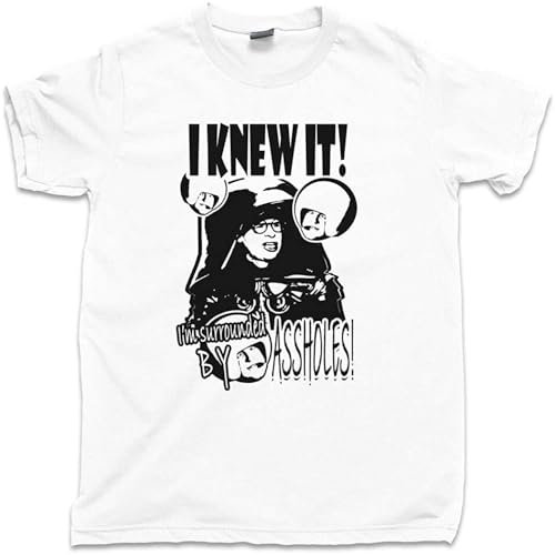 Surrounded by A$$Holes T Shirt Spaceballs 2 Sequel Dark Helmet Schwartz Ring Tee White L