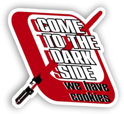 WildeBabsKLBT Come The Dark Side We Have Cookies K165 Hochwertiger Premium Auto-Aufkleber Sticker Decal Autoaufkleber Aufkleber-Folie 12cm