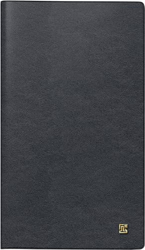 BRUNNEN Taschenkalender Mod. 758 2025 | A6, Leder, schwarz