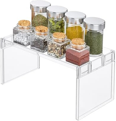 duozoanz Frigorífico Organizador Estante Almacenamiento Soporte - Estantes de Plástico para Encimera Cocina Despensa Mueble Encimeras Verduras Gabinete Nevera Utensilios, (1 PCS)
