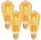 ILEEDear Bombilla LED, Bombillas LED E27 Luz Calida 2200K 500LM Vintage E27 Edison Bombillas, Decorativo Retro ST64 LED para el Hogar Bares Cocina, Bombillas Decorativas, No regulable, Juego de 4