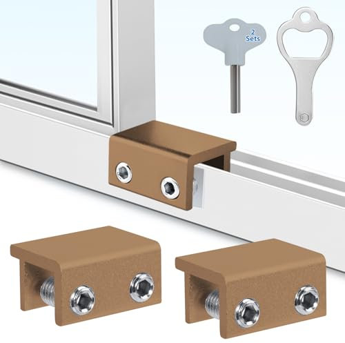 Fensterschlösser, 2 Stück, braun