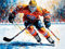Eishockey-Sportler Diamant Painting Bilder, 5D Diamond Painting Set, DIY Diamond Painting Mosaikherstellung Malen Nach Zahlen Full Drill Malerei für Erwachsene Kinder Room Decor Wohnwand 30x40cm P-26