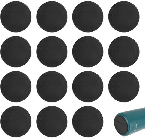 Molain Gummi-Unterseite für Sublimationsgläser, schützende, rutschfeste Untersetzer, Silikonunterseite mit Klebstoff, 56 mm Gummi-Unterseite für Weingläser, Wasserflaschen, dünne Trinkgläser, 15 Stück