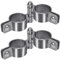 Insaga 1-3/8'' Chain Link Fence Gate Post Hinge Kit, Thick SUS304 Chain Link Fence Parts Includes Female Gate Hinge (2pcs) and Male Gate Hinges (2pcs), Heavy Duty Gate Hinges up to 500LB (2 Pairs)