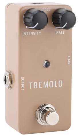 Gitarr Tremolo Pedal, Elgitarr Effektpedal, Elgitarr Tremolo Pedal med True Bypass Single Type Effect Pedal, 1Hz‑25Hz Hastighetsområde DC 9V