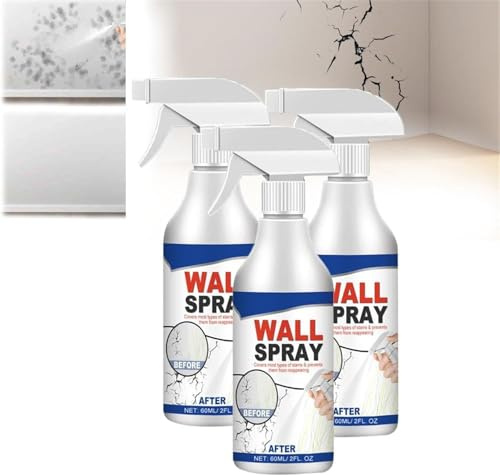 FLLUOUZH Magic Wall Repair Spray Set - Dust & Stain Resistant, Versatile Wall Repair Paint Wall Spray Paint, Water-Based Paint White Peel, Covers Up Stain Sealing Ceiling Paint (3 PCS)