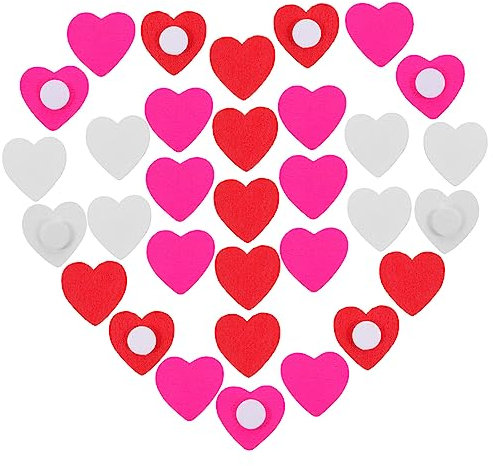 VICASKY Herzförmige Aufgeklebte Ornamente 150 Stück Holzaufkleber Herz Hängende Herzdekorationen Für Valentinstag Zubehör Holzhandwerk