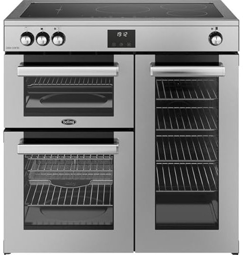 Belling Cookcentre 90Ei 90cm Electric Range Cooker with Induction Hob - Stainless Steel - A/A Rated