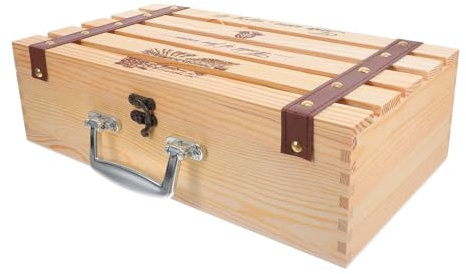 COLLBATH Coffret à Vin pour Bouteilles De Rangement Vintage Coffret De Vin Rouge