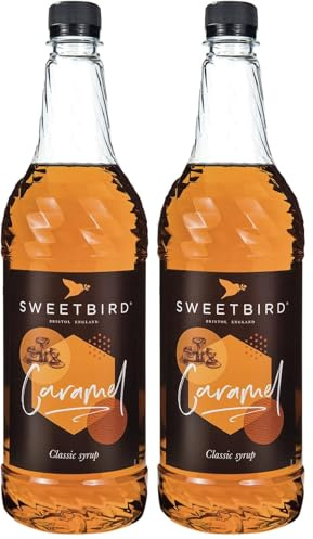 Sweetbird Caramel Syrup | 1 Litre | FS240 (Pack of 2)