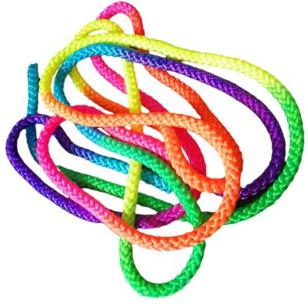 Toyvian Cuerda de Gimnasia Rítmica de Algodón para Entrenamiento 2 Metros Multifuncional para Niños y Adultos para y Ejercicio Libre