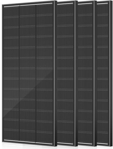 WERCHTAY Solarpanel 880 Watt, N-Type Monocrystalline Solar Panel, 18BB Gitterlinien Technologie, 24.6% Umwandlungsrate PV Modul für Balkonkraftwerk, Wohnmobil, Gartenhäuse, Off-Grid-Systeme (220W*4)