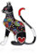 NEWEI Émail Chaton Chat Broche De Mode Pour Les Femme Filles Étiquettes De Cadeaux De Chat Décorations (Noir)