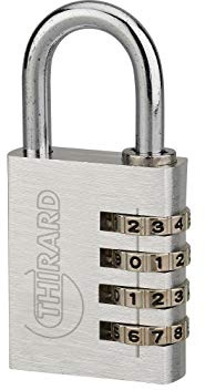 THIRARD - Cadenas à clé TYPE 1 aluminium code 40 mm gris