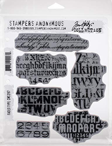 Stampers Anonymous CMS397 FADED Tim holtz cling stamp Haftstempel-Set, verblasster Typ, Gummi, Einheitsgröße