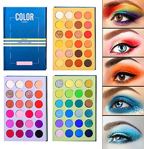 Ombretto 72 colori, tavolozza di ombretti all-in-one ad alta pigmentazione brillante e opaca Palette di trucco cosmetico per occhi nudi glitter