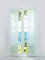 ESLIR Schiebegardinen Voile Flächenvorhänge Set 2er Gardinen mit Klettband Schiebevorhang Transparent Vorhang Uni Weiß BxH 57x225cm 2 Stück
