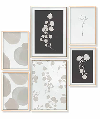 Heimlich® Premium Poster Set OHNE Bilderrahmen | 2 x DIN A3 & 4 x DIN A4 - ca. 30x42 & 21x30 | Stilvolle Poster Collagen mit passenden Bilder als Wanddeko » Atelier Bontanique «