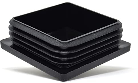 Design61 10x Vierkant Rohrstopfen Lamellenstopfen 45x45 mm mit Lamellen für Innenmaß 39-43mm