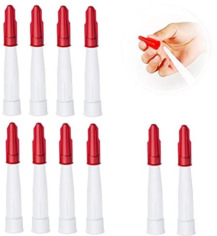 NITAIUN 10 Pezzi Beccucci per Cartuccia in Silicone Ugelli In Silicone Ugelli per Cartuccia Tappi per Calafatare Tappi Sigillanti Punte di Ricambio in Silicone Ugelli di Ricambio per Sigillante
