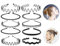 KELUBATU Herren Anti-Rutsch-Haarband, Metall-Haarreifen für Outdoor-Sport, Hochzeiten und den täglichen Gebrauch (10 Stück)