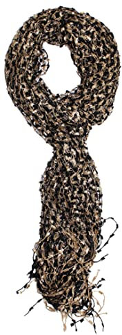 Ted & Jack Statement-Schal, strukturiert, rustikal, schwarz / goldfarben, Einheitsgröße