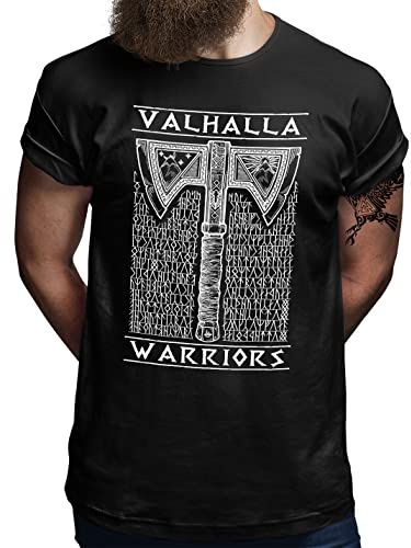 Valhalla Warriors® Thor Ragnar Axt Viking T-Shirt - Herren - Sons of Odin Thor Ragnar Wikinger Symbol - S - 5XL