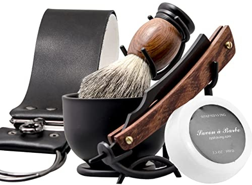 Grandslam Shaving Straight Razor Kit, Straight Razor Shaving Set for Men