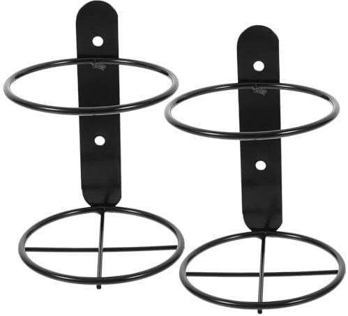 TOPBATHY 2Pcs Wall Mounted Wine Rack Metal Hanging Single Bottle Holder for Kitchen and Bar, Black Iron Wine Storage Organizer for Home Decor, Space-Saving Modern Design