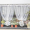 Yaland Scheibengardine mit Spitzen Design zarte durchscheinende Gardine in Küche, Wohnzummer Landhausstil 1 Stück, Weiß, BxH 130x160cm