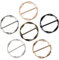 Mabor Lot de 6 pinces à écharpe, pinces à cravate, boucles d'écharpe, anneaux pour femmes et filles, clips de taille réglables en métal pour pull, robe, ceinture, chapeau, Or brillant, or mat, argent