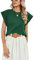 Famulily Vest Tops for Women Cap Sleeve Tank Tops Basic Tee Shirt Womens Summer Casual Clothes Tops (S, Green)