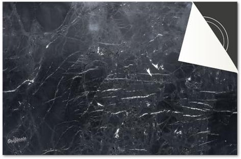 Induktionsschutz von Dietrix - Schutzmatte 81x52cm - Beton Look Dunkel - Base - Für Induktionskochfeld/Induktionsherd - Herdabdeckung Ceranfeld - Helle Unterseite - Herdabdeckplatte