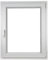 ALUCON Fenster 600x700 mm – Kunststofffenster 60x70 cm – Flügelfenster Innen Weiß/Außen Weiß – DIN Rechts